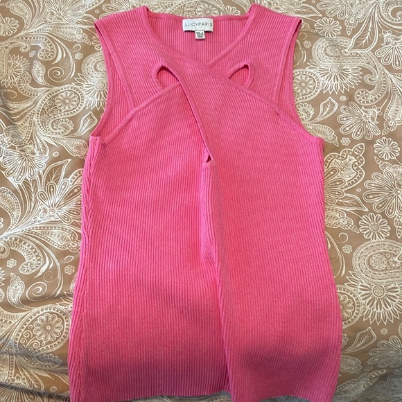 Lucy Paris Pink Knit Top - Picture 2 of 4